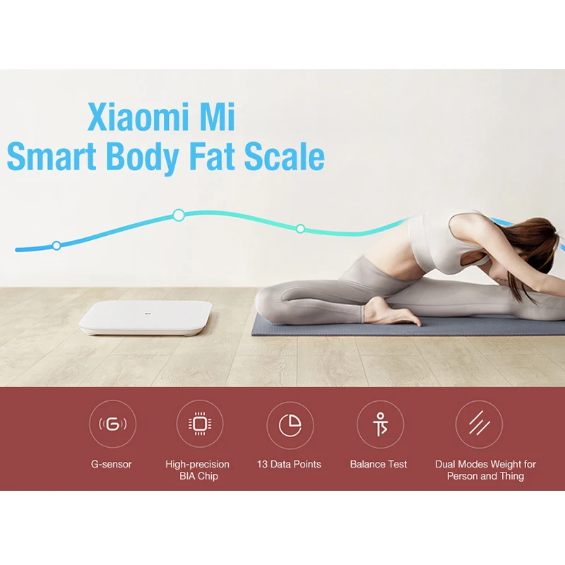  2019 Xiaomi Mi Smart Body Fat Scale 2 Bluetooth 5.0 APP Monitor Hidden LED Display Body Balance Tes - 33042442949