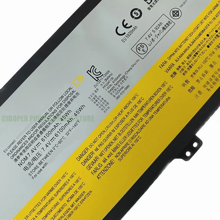 Bateria Genuína Nova L12m4p61 7.4v 45wh 6100mah do Portátil de cp para U330 U330p U330t - Imagem 3