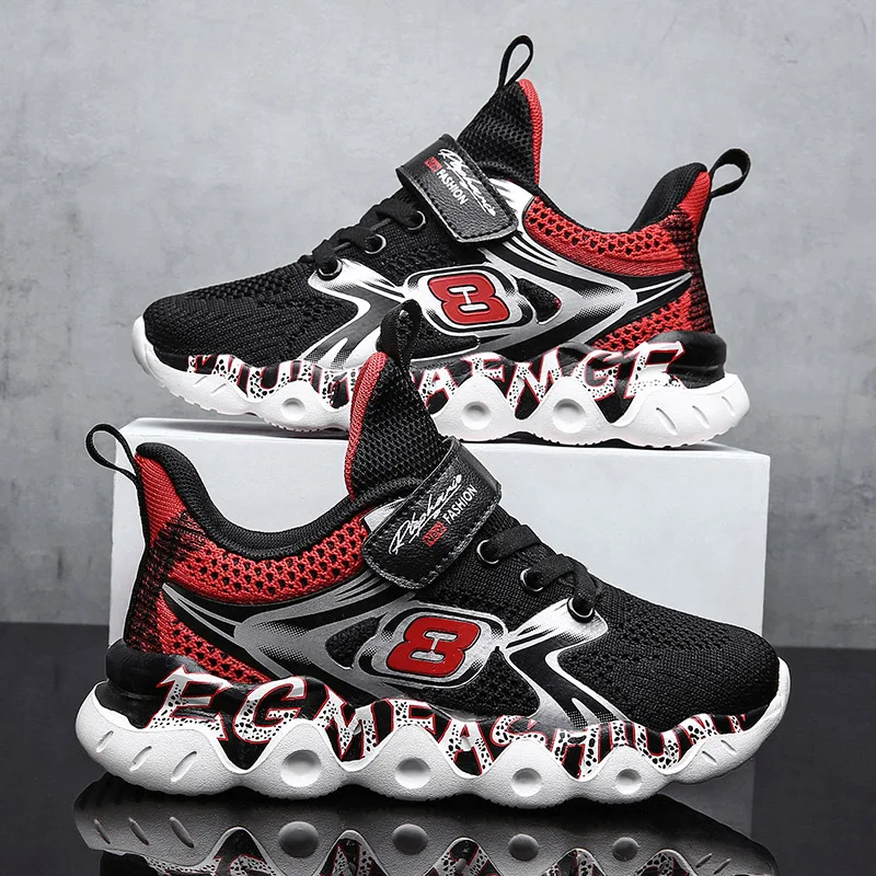 

Boys Sports Shoes Mesh Shoes Men's Boys Running Shoes Breathable Anti-collision Wear-resistant Casual Shoes Support Dropshipping