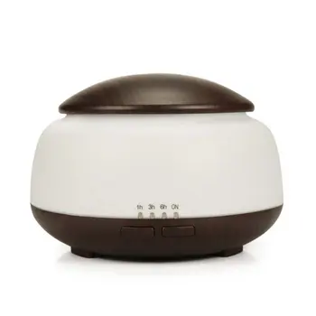 

Home LED 300ML Ultrasonic Air Humidifier Wood Grain with Remote Control Wood Grain Colorful Light Essential Oil Purifier 300