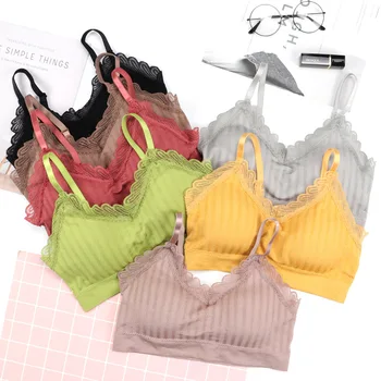 

CHRLEISURE Beauty Push Up Bra Adjustable No Rims Comfortable Bras For Women Lace Girl Underwear