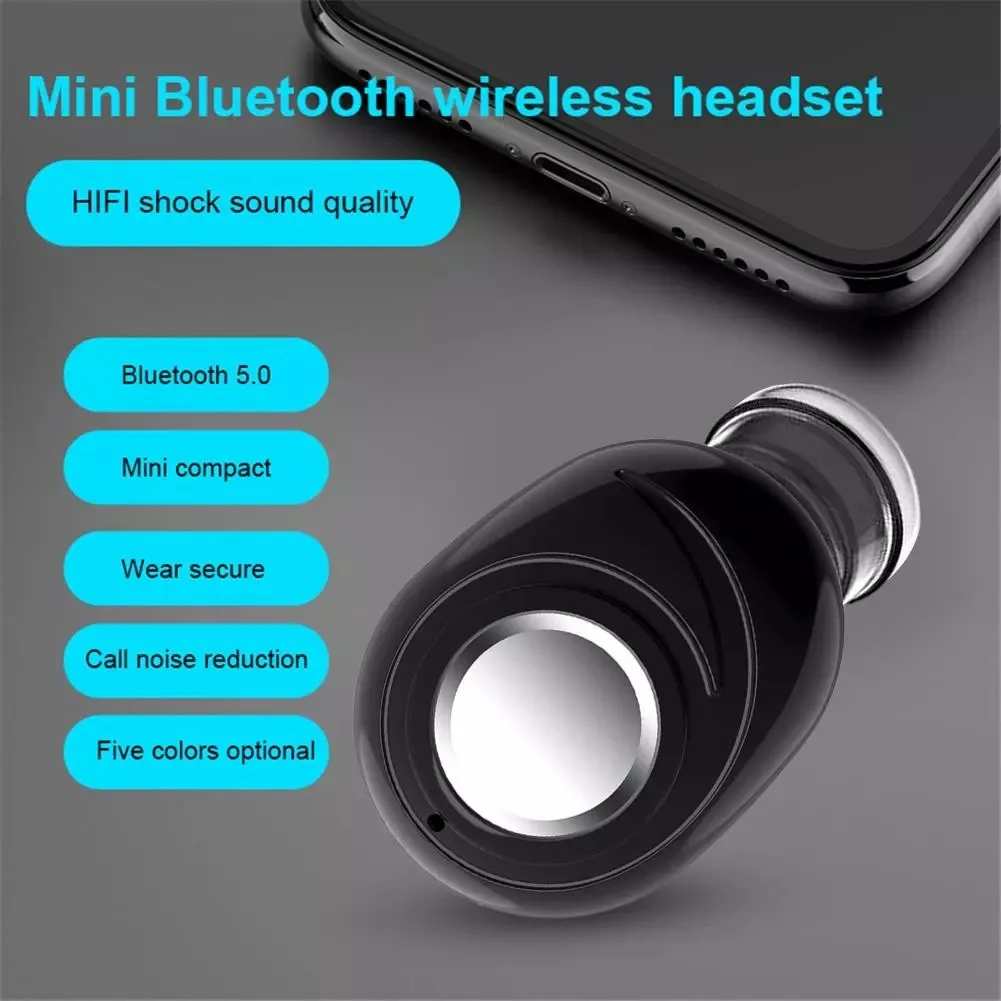 Tanio X8 Mini Bluetooth słuchawki bezprzewodowe słuchawki douszne niewidoczne słuchawki