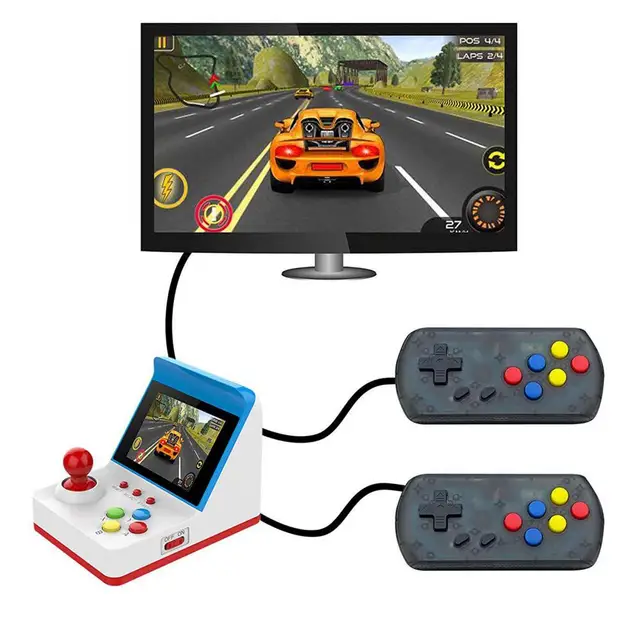 Handheld Game Console with Double Handle HD Screen Video Two Players Kids Gift Parent-Child Interactive Party Game Toy 2