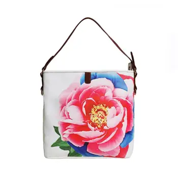 

Handbag flower design women bag Fashion designer shoulder bag Simple Ladies Top-Handle Bags female white PU handbags