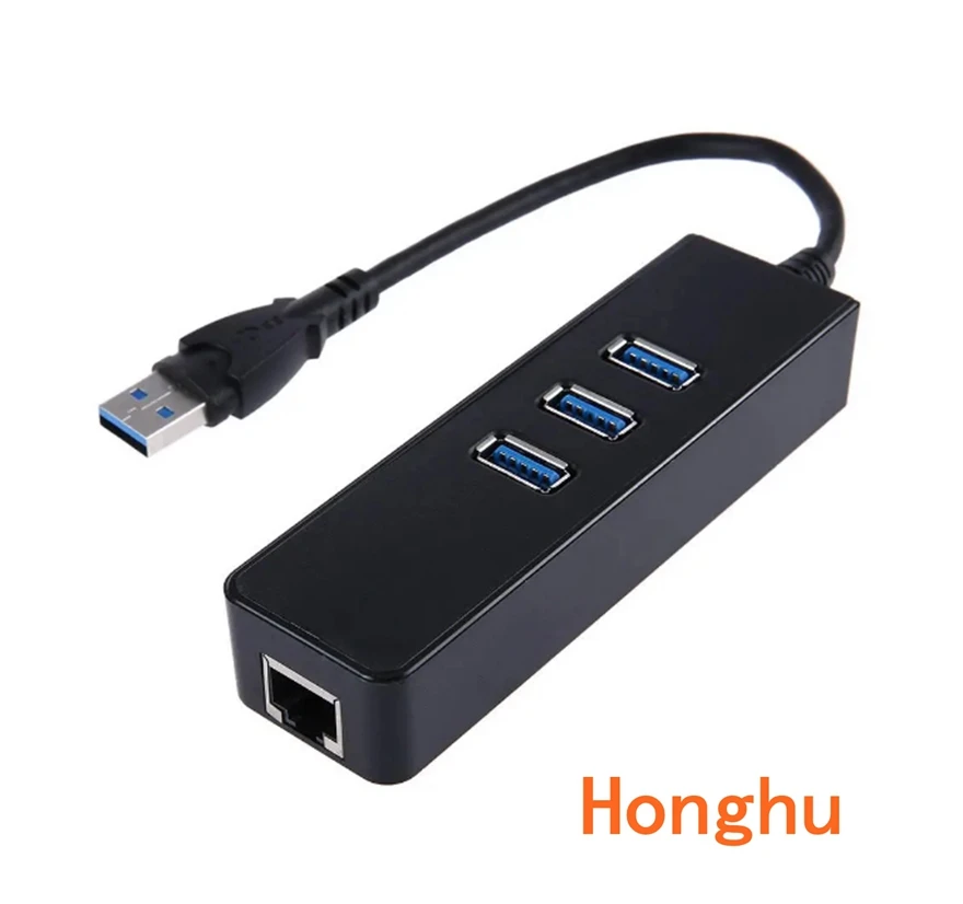 Концентратор USB 3 0 на порта 10 Гбит/с Gigabit Ethernet черный для ПК ноутбука драйвер не
