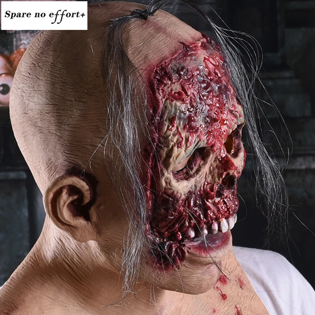US $33.80  bloody Cosplay Mask Halloween Mask Party Mask Adult Scary Horror Costume Fancy Dress Scary Mask Hal