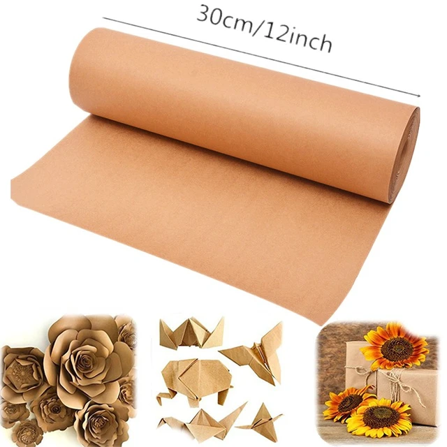 30m Brown Kraft Wrapping Paper Rolls For Diy Gift Wrapping Art Craft 30cm -  Craft Paper - AliExpress