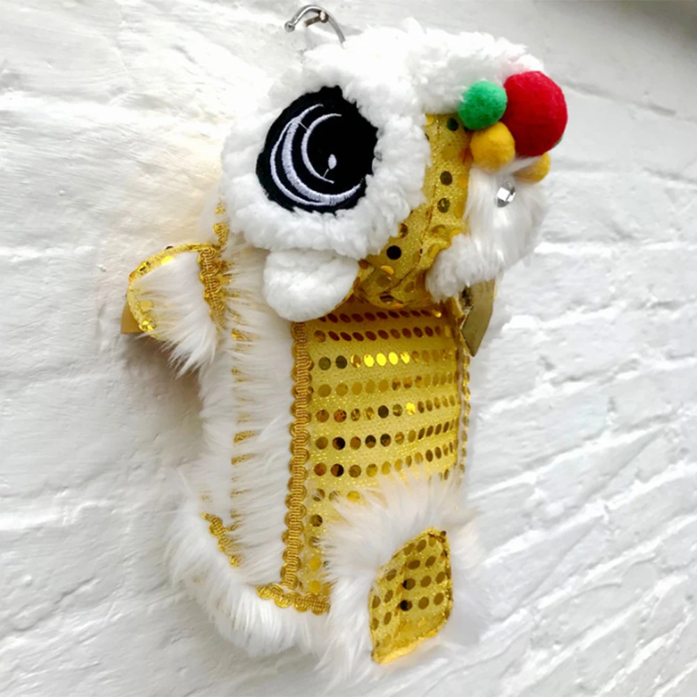 

New Year's Gold Funny Cat Clothes Pet Chinese Costume Sequins Lion Dance Dragon Dance Dog Clothes