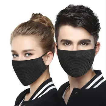 

Breathable Cotton Riding Protective Mask Riding Anti-fog Mask Dustproof PM2.5 Activated Carbon Mask With Protective Filter Paper