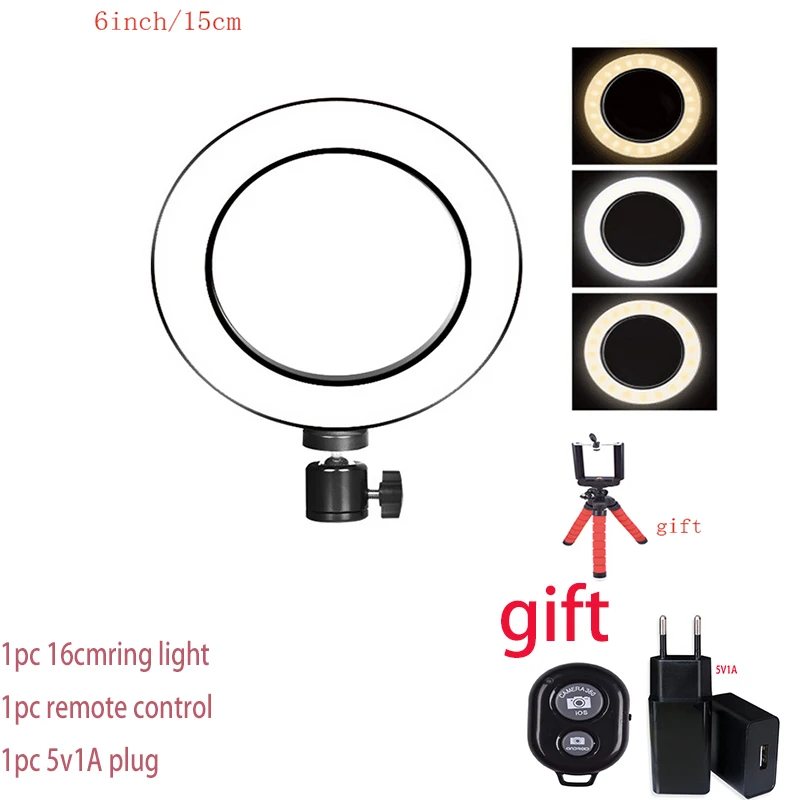 16cm26cm 30 см x 45 см селфи кольцо светильник - Цвет: 16cm Ring light