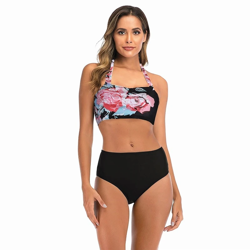 Women Tankini Floral Swimsuit Bikinis High Waist Swimwear Female Bathing Suits Sexy Biquini Set 2020 Women Swimsuit Summer S-XL Women Tankini Floral Swimsuit Bikinis High Waist Swimwear Female Bathing Suits Sexy Biquini Set 2020 Women Swimsuit Summer S-XL