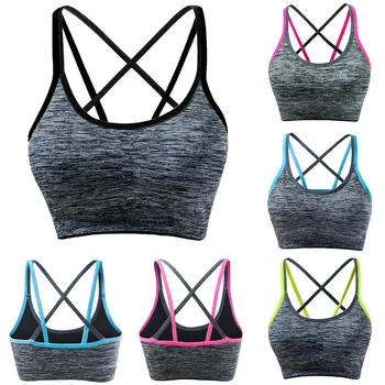 

Women's Removable Padded Sports Bras Lingerie Support Workout Bra Adjusted Plus Size Backless Bralette Women lingerie