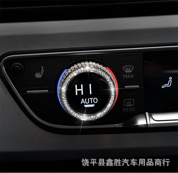 Роскошный Алмазный кондиционер воздуха наклейки для Audi 17 18 A4L A5 внутренний кондиционер воздуха A4L модифицированное украшение