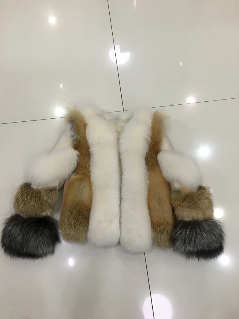 women winter jacket natural fox fur coats (3)