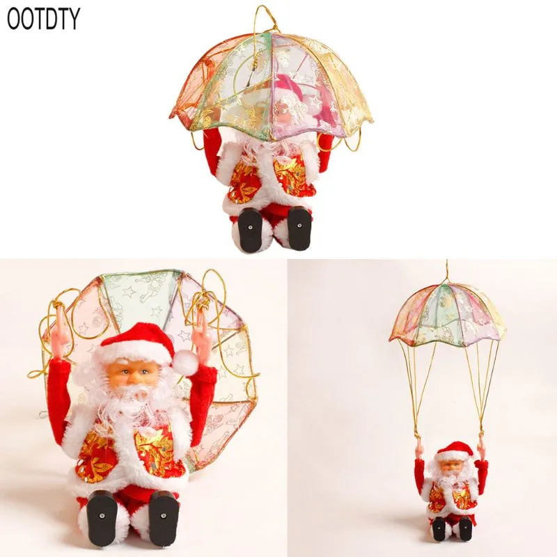 

Cute New Christmas Decorations Children Electric Parachute Santa Claus Toy