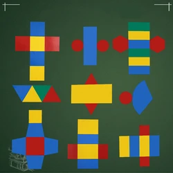 Magnético implantável geométrico sólido shapecube prisma 3d planar aprendizagem comparação matemática brinquedos para crianças novo