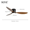 SOVE Modern White Ceiling Fan With Led Light Ceiling Light Fan Ceiling Fans With Lights Led Fan Lamp Remote Control 4