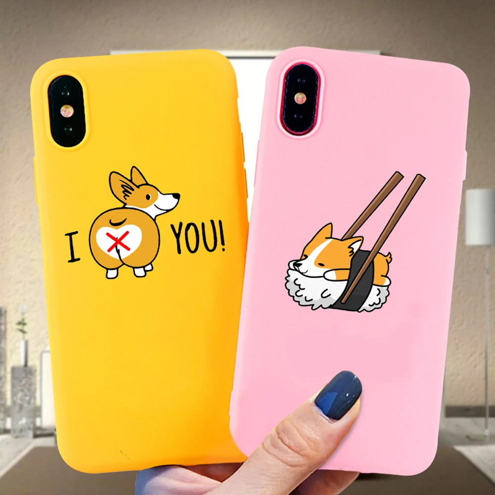 Чехол Corgi для телефона iPhone SE 11 Pro 6s 7 8 Plus X XS MAX XR чехол с забавной милой собакой