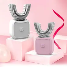 Usb зарядка интеллектуальная зубная щетка 360 градусов u-образный автоматическая электрическая зубная щетка 15 секундомер для очистки