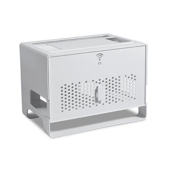 

Double Layers Drawer Type Wireless WIFI Router Storage Box Cable Power Plug Wire Basket Storage Organizer Grey