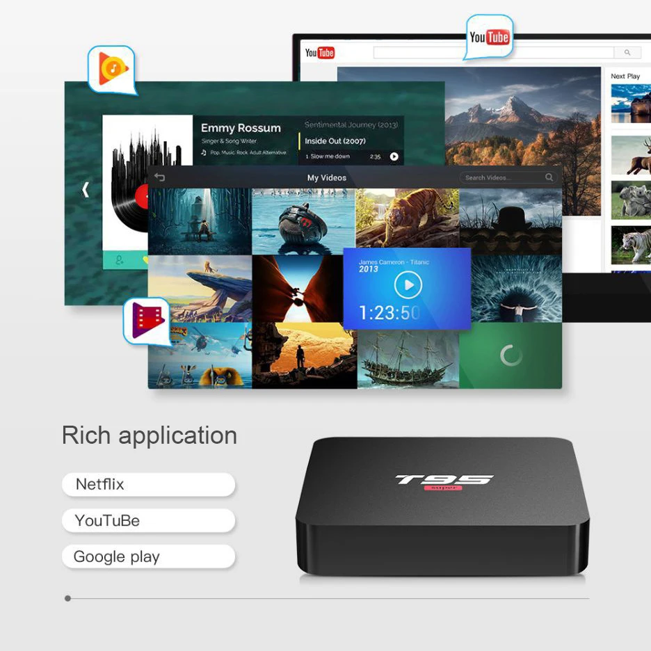 Caixa de tv Player para Netflix 10 os 2g Byintek Android Wifi Media Hulu Player 4k Youtube 16g - Image 2