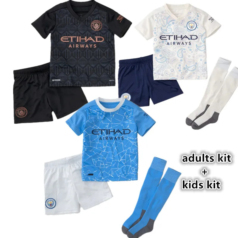 Kun Aguero De brayne para niños y adultos, kit De camiseta De alta calidad, Foden, Ake, Ferran, Ruben, De plata De ley 2020 -21, del Manchester city