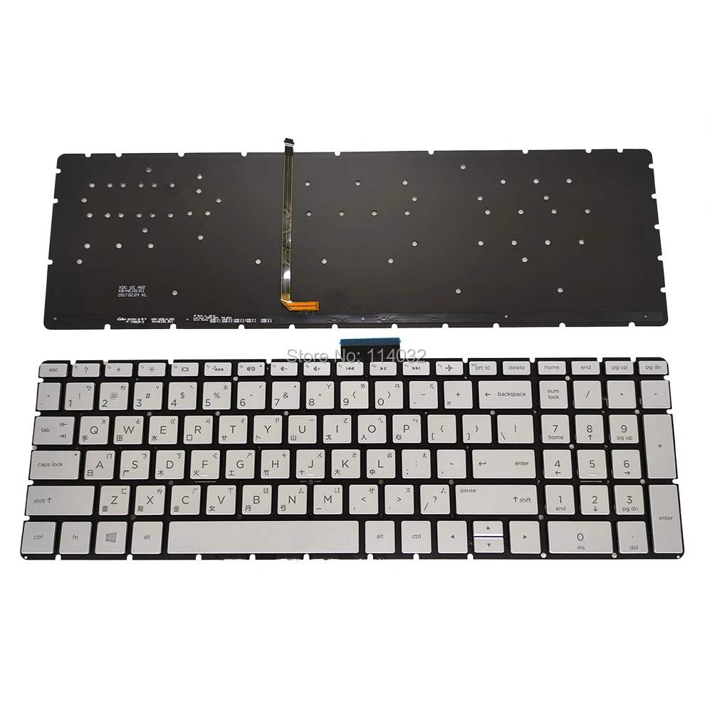 Latina Chinês Coreano Laptop pc Retroiluminação do Teclado para hp Pavlova 15-bs 15-bp 15-bw 15t-bs 17-bs 250 256 g6 L60341161 L60344-ad1 - Imagem 5