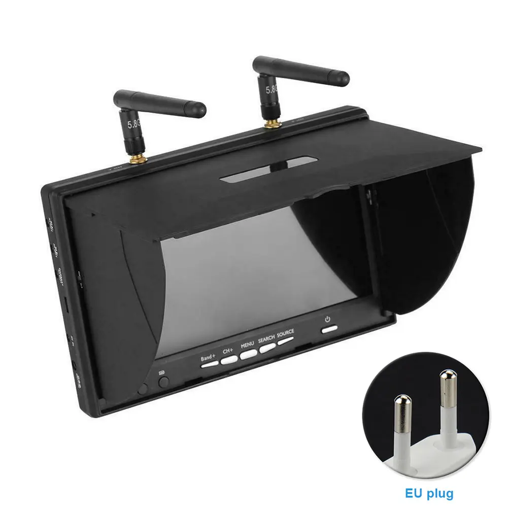 

5.8G 40 Channel LCD Screen 7 Inch Practical Handhold DVR FPV Monitor RC Part 800 X 480 Wireless Reciever For Drone Quadcopter