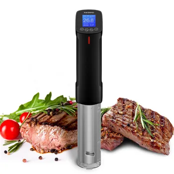 

Inkbird Vacuum Slow Sous Vide WIFI Food Cooker 1000W Powerful Immersion Circulator - LCD Digital Timer Display Stainless Steel