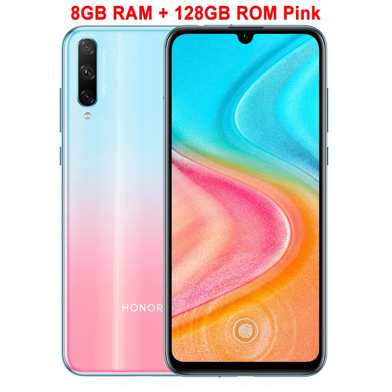 Мобильный телефон Honor 20 Lite, 6,3 дюймов, 4 Гб+ 64 ГБ, Восьмиядерный процессор Kirin 710F, Android 9,0, МП, смартфон с отпечатком пальца - Color: PINK 8GB 128GB