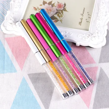 

6pcs Spiral Eyelash Brush with Cap Rhinestone Rod Mascara Eye Brush Applicator Eyelash Extension Brush (White + Rose Red + Golde