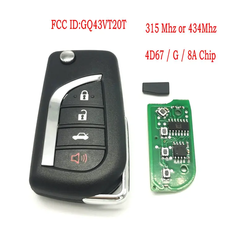 DATONG WORLD CAR REMOTE KEY FOR TOYOTA CAMRY HIGHLANDER SEQUOIA SIENNA TACOMA TUNDRA 4 BUTTON AUTO SMART CONTROL REPLACE KEY