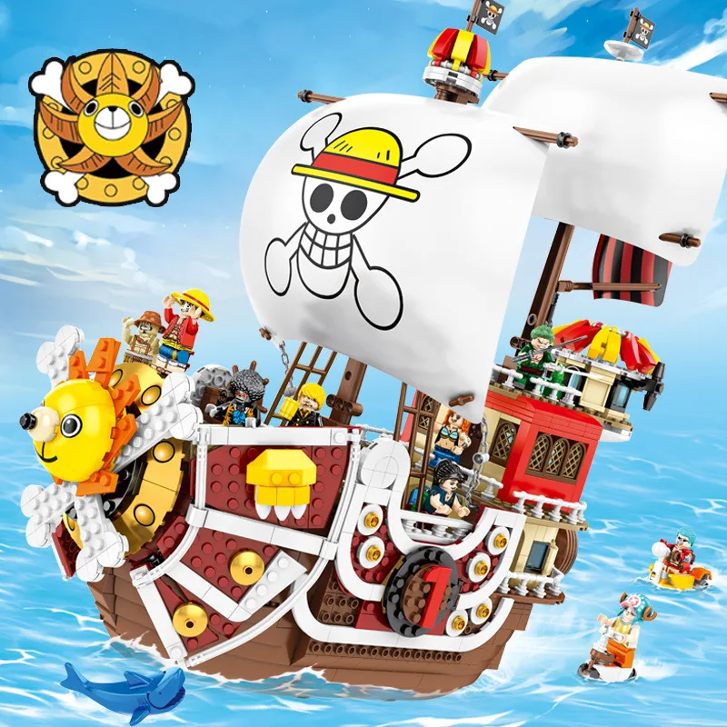 

432pcs One Pieces Compatible Legoinglys Thousand Sunny Pirate Ship Luffy Blocks Model Techinc Idea Figures Building Blocks Toys