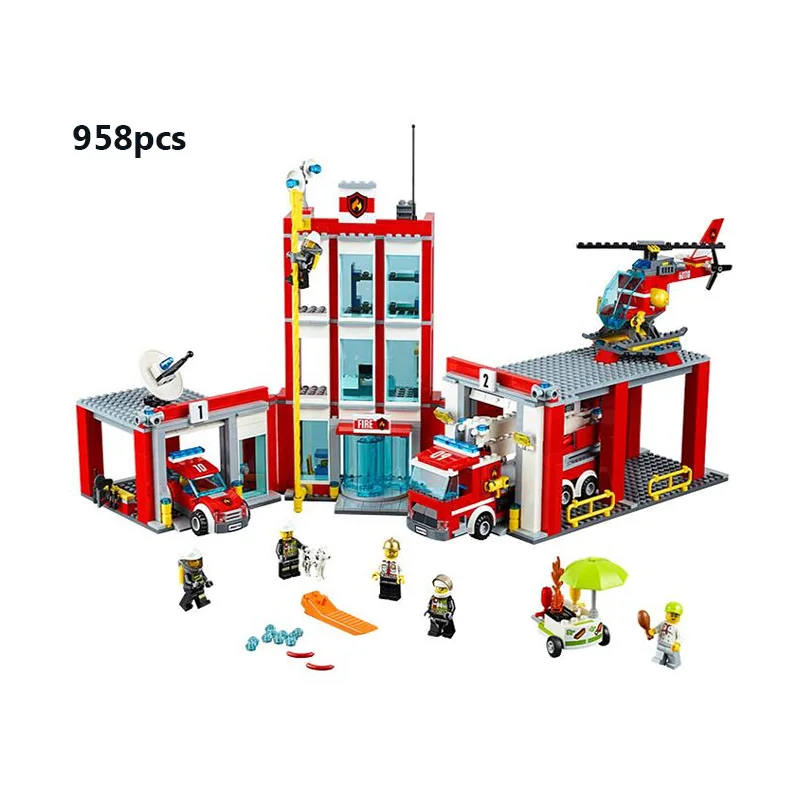 Kopen Nieuwe 60216 60110 Compatibel Met Legoinglys Stad Serie De Brandweerkazerne Model Bouwsteen Baksteen Speelgoed Voor Kinderen Xmas Gift