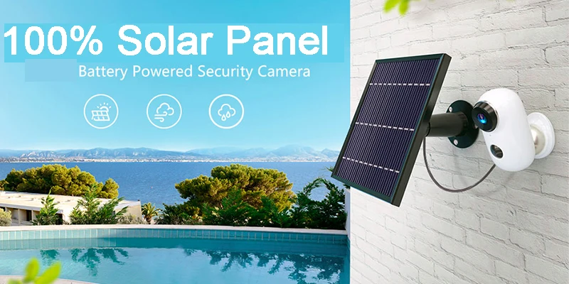 Солнечная панель перезаряжаемая батарея 1080P Full HD наружная крытая камера безопасности WiFi солнечная батарея CCTV камера