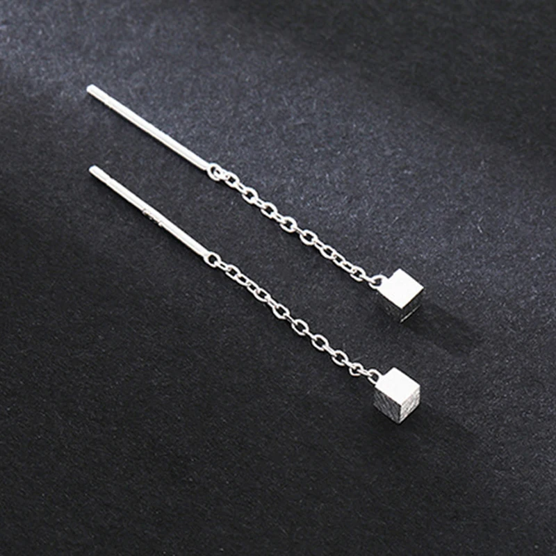 Minimalist Long Tassel Earrings For Women Gold Silver Color Geometric Square Hanging Ear Line Girls Party Jewelry Pendientes - Image 3