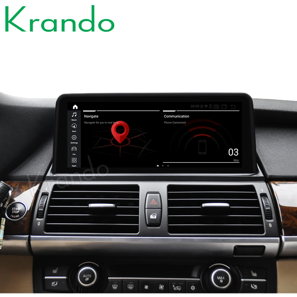 Krando Android 10 0 4 ГБ 64 25 ''автомобиля Navi аудио для BMW X5 E70/X6 E71 F15 2007 2017 CIC CCC НБТ