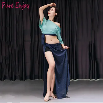 

Autumn NEW STYLES! Women's Belly Dance Set Modal Top + Skirt 2 Pcs Women Belly Dance Suit Set Of Exercises 2 Colors