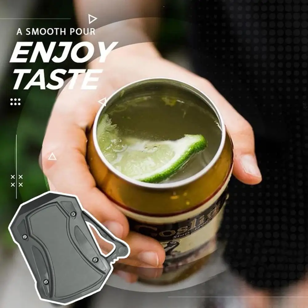 Beer//Beverage Can Openers for Home Smooth Edge Camping Professional Safety Easy Manual Drink Tin Openers Foris Go Swing Topless Can Opener Bar Tool Portable Easy to Use Party