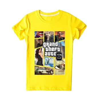 

2020 Grand Theft Auto Baby Boy Clothing Tees Kids T-shirts Children Cartoon Short Sleeve GTA 5 T Shirt Girls Camisetas