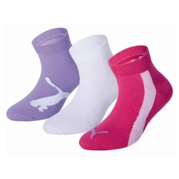 Спортивные носки Puma LIFESTYLE (3 пары) фиолетовые белые пурпурные |