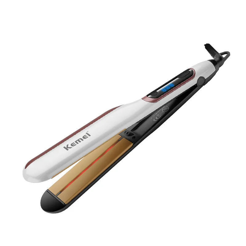 

Kemei US KM-9623 Temperature Control Infrared Hair Straightener Wholesale Hair Straighter LCD Display Perm Device
