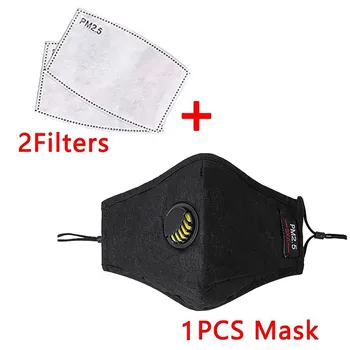 

1pc mascaras Outdoor Face Cover Washable PM2.5 2PC Filter with Adjustable Straps Face Cover Earloop Mouth Cover Toiletry Kits