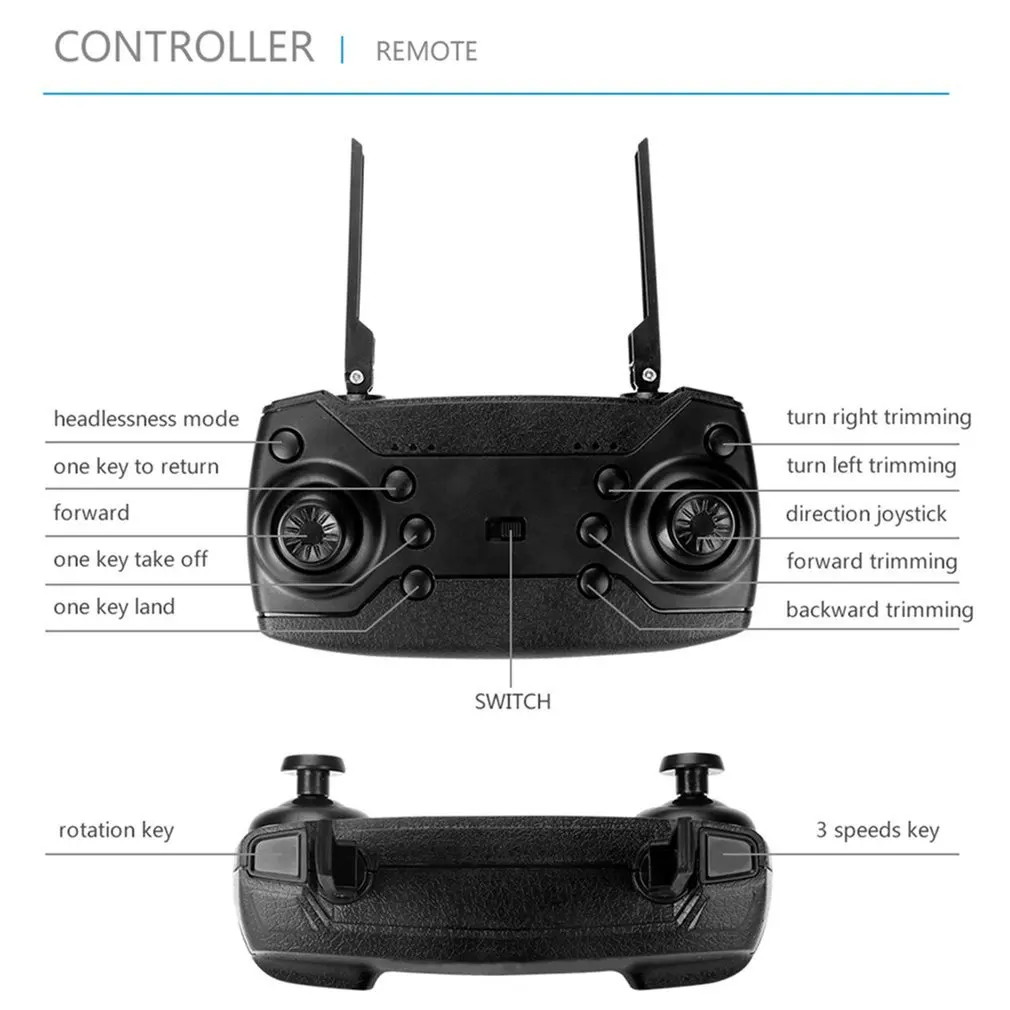 LF609 2,4G Wifi FPV Радиоуправляемый Дрон с камерой 0.3MP/2.0MP бесщеточный Радиоуправляемый квадрокоптер RTF складной 3D флип удерживающий головной убор дропшиппинг