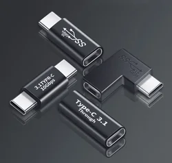 Right Angle USB - C 3.1 Male - to - Female Converter Adapter (F to M 90 degree)