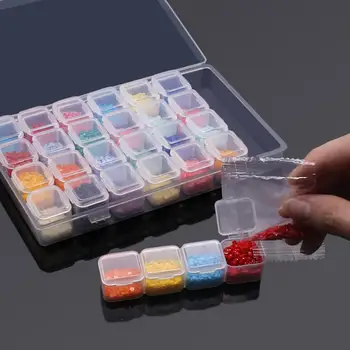 

5d Diamond Painting Accessories Box 28 Grid Diamond Painting Storage Box 56 Grid Box for Diamond Art Adults and Kids