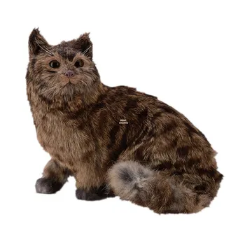 

9" Animal Cute Simulation Cat Props Sitting Creative Feature Home Decor Christmas Present Fur Action Figure Toy BOX 22CM X190