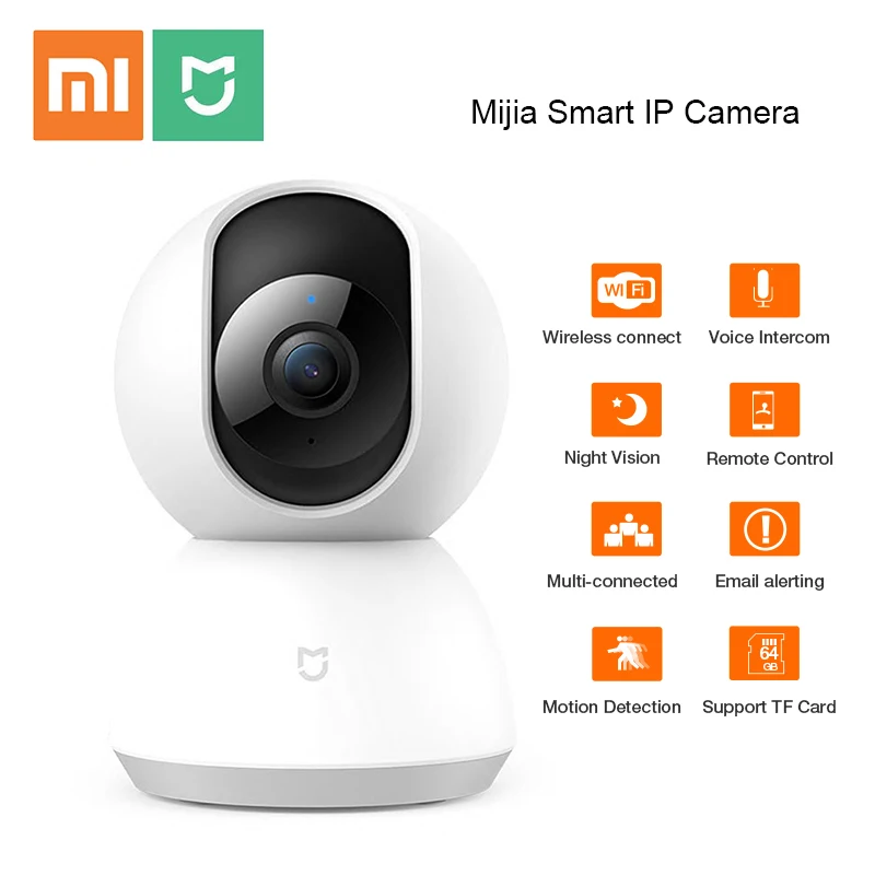 Новейшая умная камера Xiaomi Mijia с подставкой Версия 1080P HD 360 градусов веб ночным