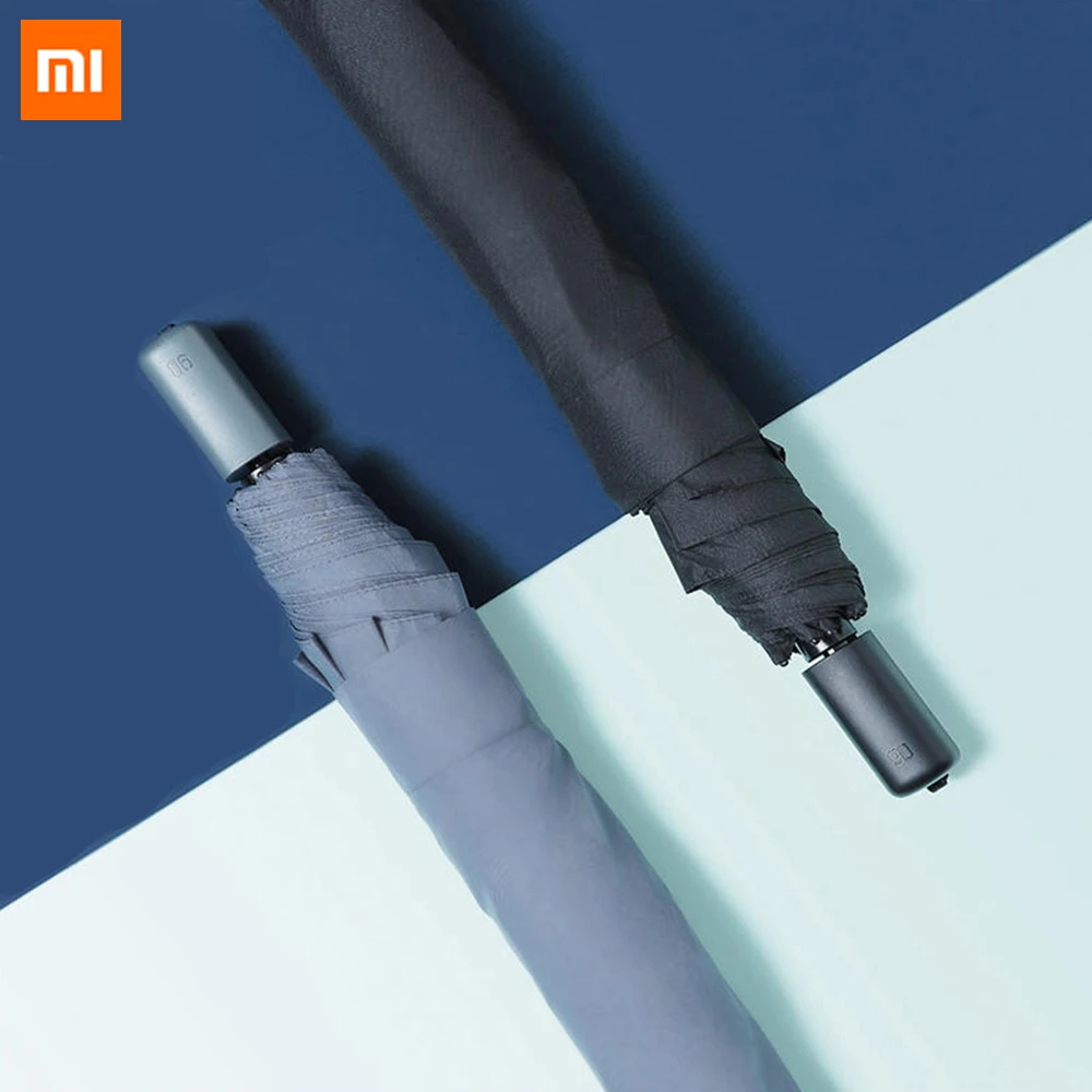 Baratos Caliente Xiaomi 90FUN paraguas plegable tubo de aleación de aluminio práctico impermeable no automático lluvia y sombrillas para el sol