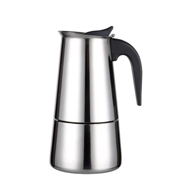 

100ml/200ml/300ml/450ml Portable Espresso Coffee Maker Moka Pot Stainless Steel Coffee Brewer Kettle Pot For Pro Barista-35